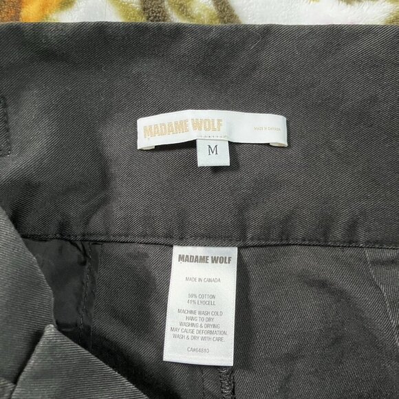 Madame Wolf Pants Womens M Black High Rise Artsy Made in Canada Lagenlook - Picture 5 of 9